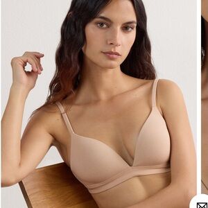 Intimissimi Tiziana Natural Cotton Triangle Bra sz 36 C
